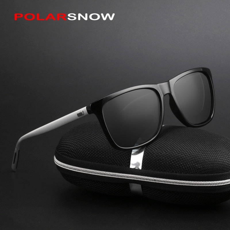 POLARSNOW. Gafas de sol para hombre. Diseño de aluminio Vintage.