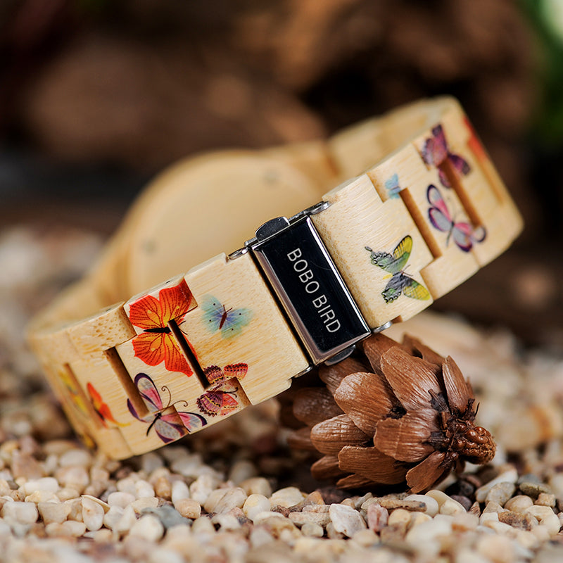 BOBO BIRD. Reloj de mujer de madera de bambú. Modelo W-O20