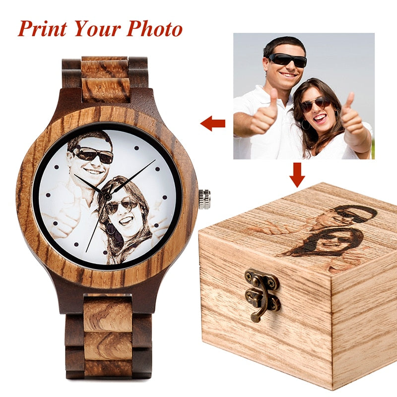 BOBO BIRD. Reloj personalizado de madera de bambú.
