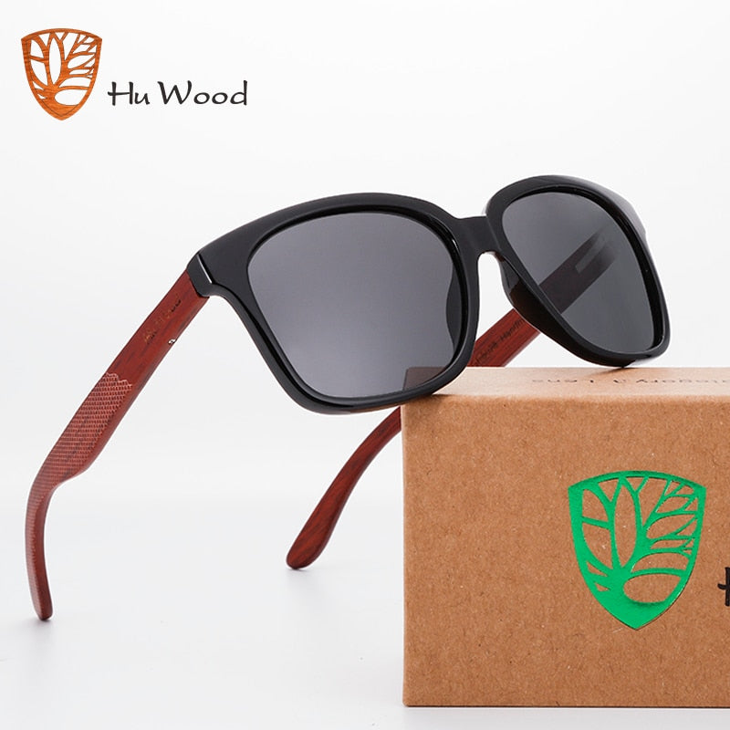 HU WOOD. Gafas de sol de madera de bambú unisex. Polarizadas. UV400