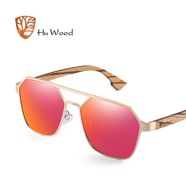 HU WOOD. Gafas de sol de madera de bambú unisex. Polarizadas. UV400