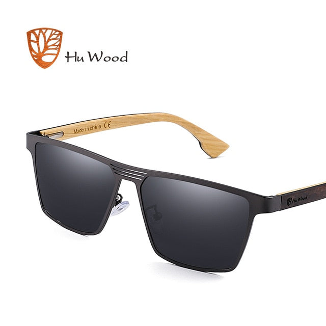 HU WOOD. Gafas de conducción de madera de bambú unisex. Polarizadas. UV400
