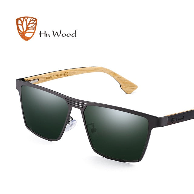 HU WOOD. Gafas de conducción de madera de bambú unisex. Polarizadas. UV400