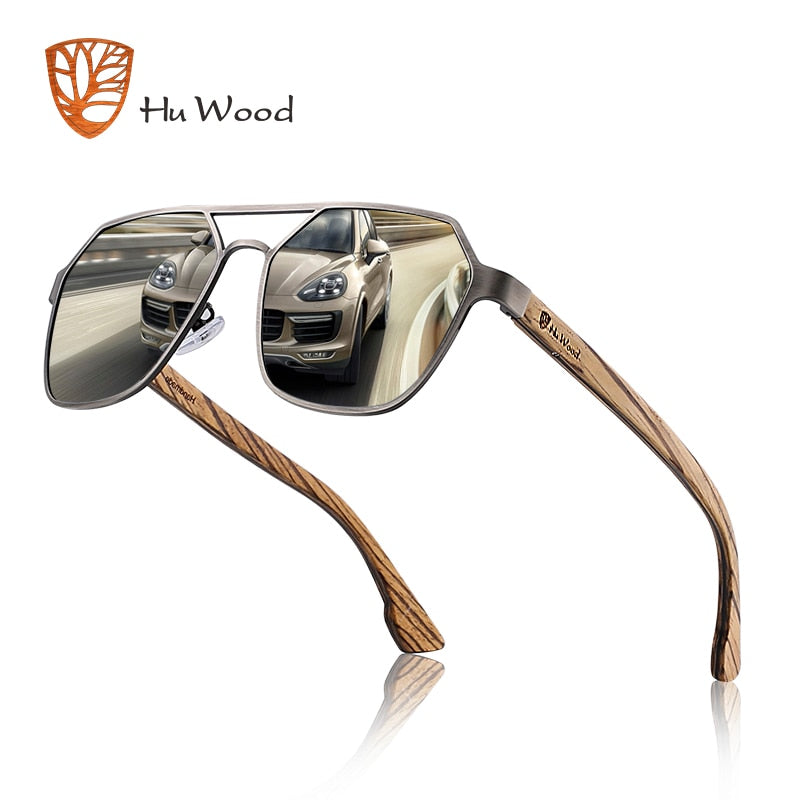 HU WOOD. Gafas de sol de madera de bambú unisex. Polarizadas. UV400