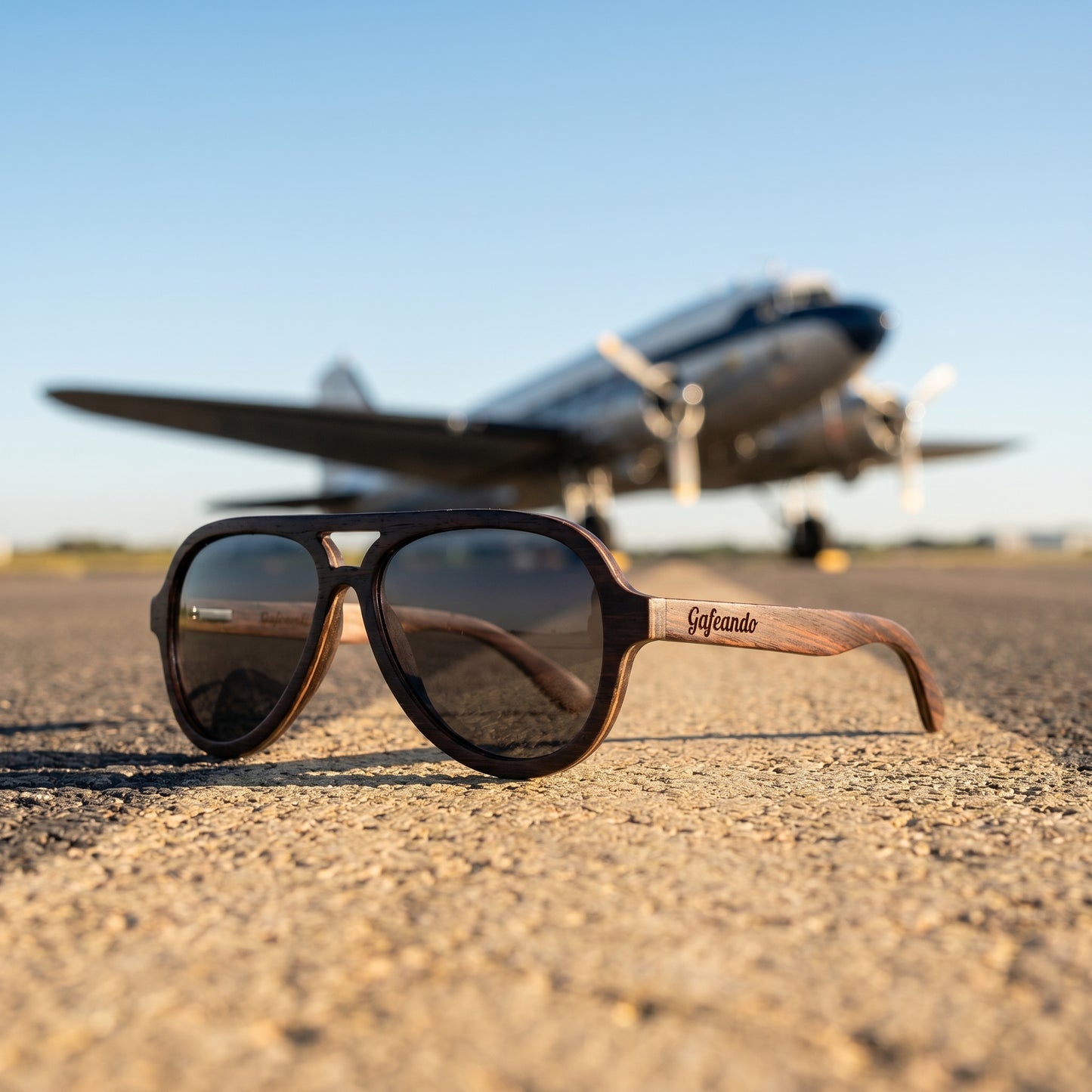Gafeando “GrandPilot” · Gafas de sol de madera polarizadas UV400