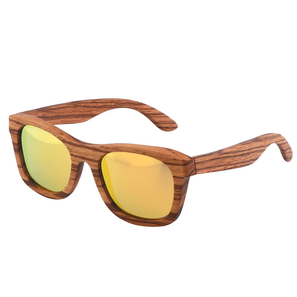 Gafeando "Sahara" · Gafas de sol de madera de cebra polarizadas UV400