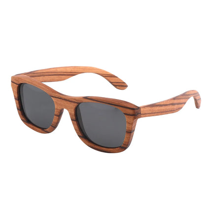 Gafeando "Sahara" · Gafas de sol de madera de cebra polarizadas UV400