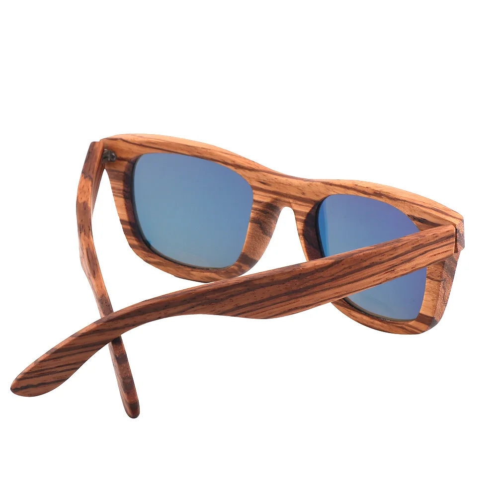 Gafeando "Sahara" · Gafas de sol de madera de cebra polarizadas UV400