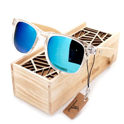 BOBO BIRD. Gafas de sol para hombre. Polarizadas y hechas con madera de bambú. UV400