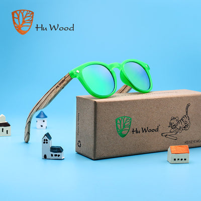 HU WOOD. Gafas de sol de madera para niño-niña.
