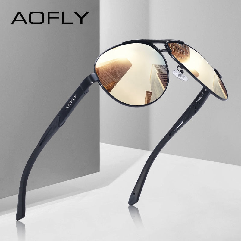 AOFLY. Gafas de sol polarizadas clásicas para hombre. UV400