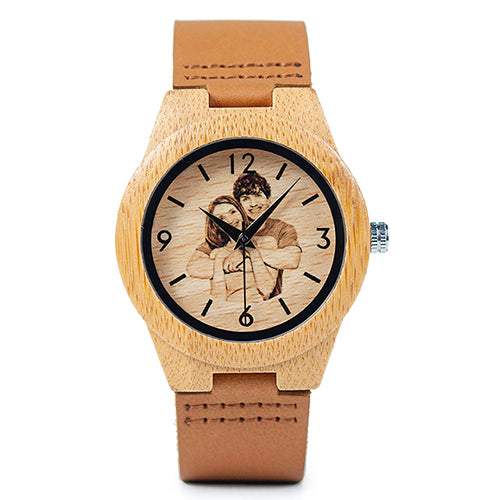 BOBO BIRD. Reloj personalizado de madera de bambú.