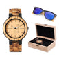 BOBO BIRD. Caja regalo unisex. Gafas de sol y reloj de madera de bambú.