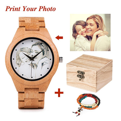 BOBO BIRD. Reloj personalizado de madera de bambú.